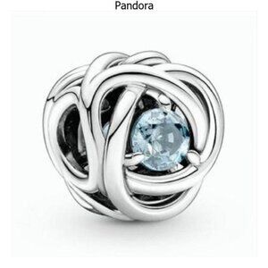 Pandora March Sea Aqua Blue Eternity Circle Charm